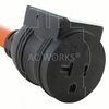 Ac Works 1.5FT 20A 4-Prong L14-20P Locking Plug to Household Outlet with 20A Breaker L1420CB520